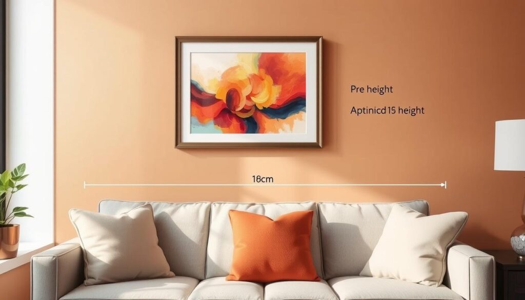 how high above sofa to hang art how high above sofa to hang art